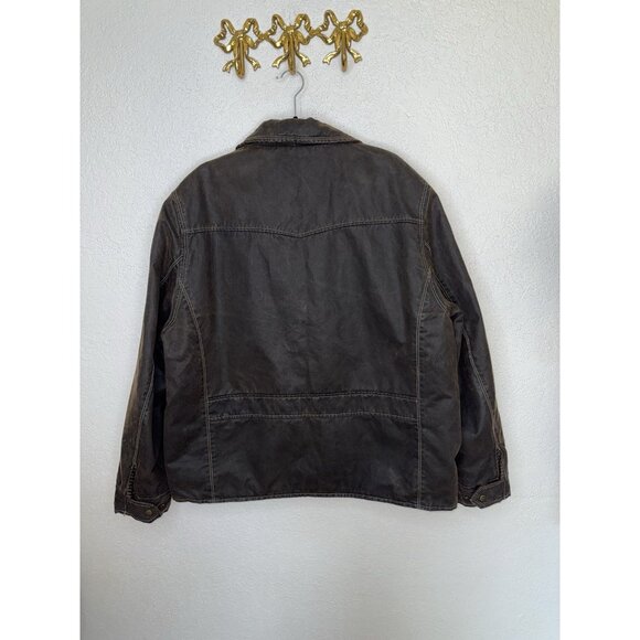 VTG Columbia Bomber Jacket Brown Cotton Full Zip Lined Outdoor Mens 2XL Dress Z - Picture 7 of 9